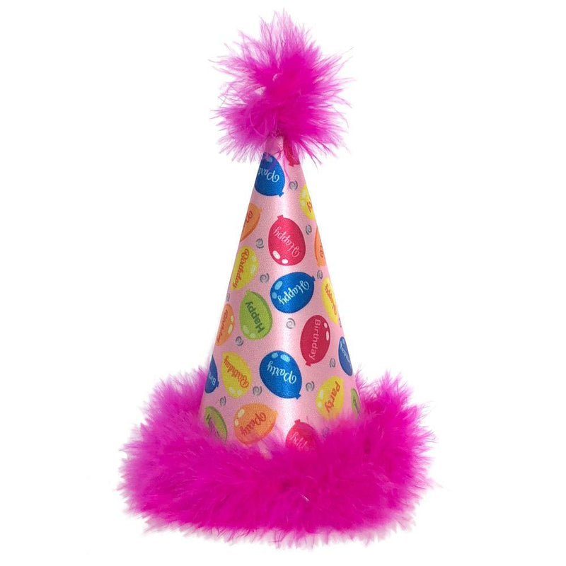 Huxley and Kent Party Hat Party Time Pink Large-Four Muddy Paws