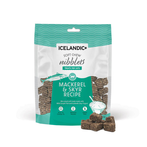 Icelandic Cat Nibblets Mackerel & Skyr Treats 2.25oz-Four Muddy Paws