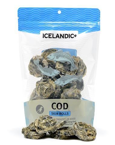 Icelandic Dog Cod Skin Rolls 3oz-Four Muddy Paws