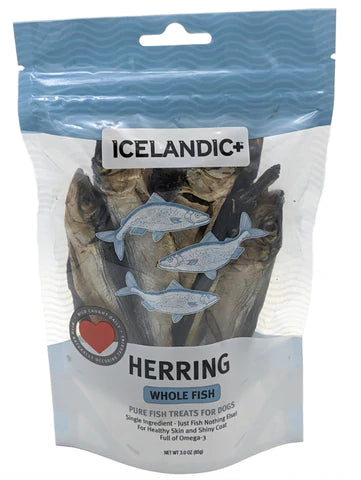 Icelandic Dog Herring Fish Whole 3oz-Four Muddy Paws