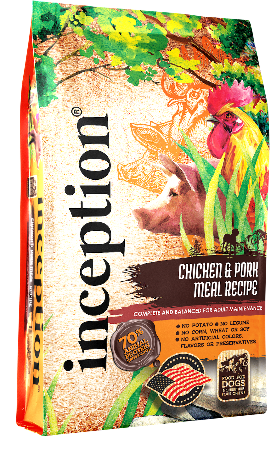 Inception Dog Chicken and Pork 4lb-Four Muddy Paws