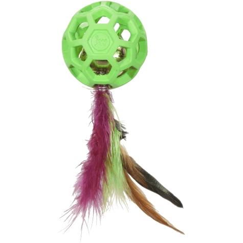 JW Cataction Feather Ball with Bell-Four Muddy Paws