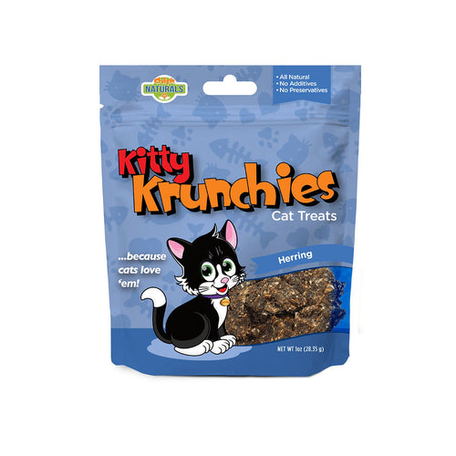 Kitty Krunchers Herring Cat Treat 1oz-Four Muddy Paws