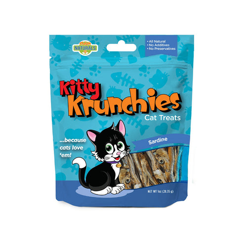 Kitty Krunchers Sardines Cat Treat 1oz-Four Muddy Paws
