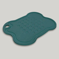 LARGE BONE TEAL FEEDING PLATTER LARGE TEAL-Four Muddy Paws