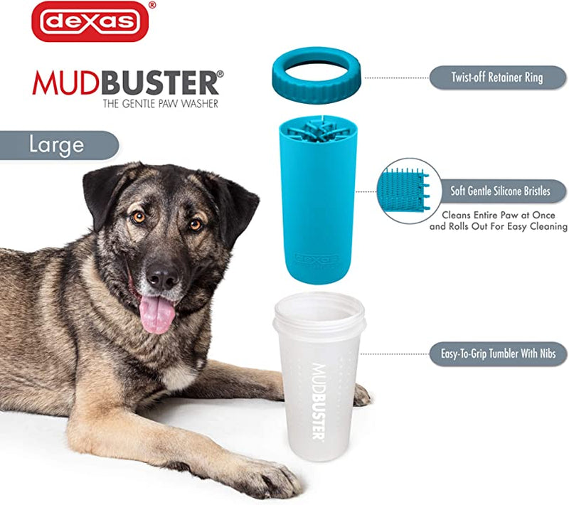 Lidded MudBuster ProBlue Large-Four Muddy Paws