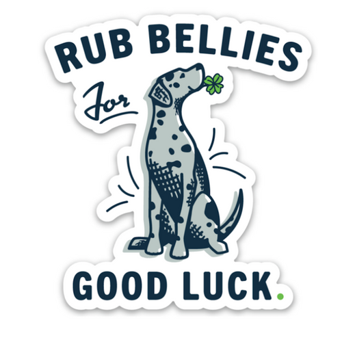 Lucky Bellies Good Luck Sticker-Four Muddy Paws