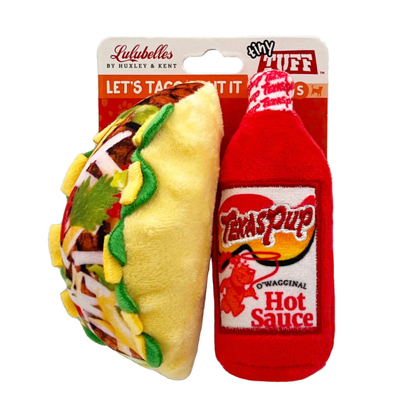 Lulubelles Let's Taco 'Bout It Dog Toys 2 pk-Four Muddy Paws