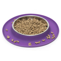 MESSY CATS SILICONE FEEDER M PURPLE-Four Muddy Paws
