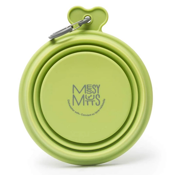 MESSY MUTTS COLLAPSIBLE BOWL 1.5 CUP GREEN-Four Muddy Paws