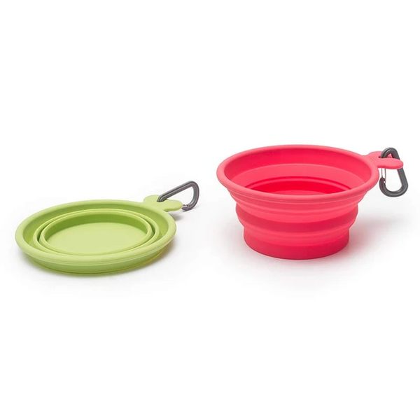 MESSY MUTTS COLLAPSIBLE BOWL 1.5 CUP Red-Four Muddy Paws