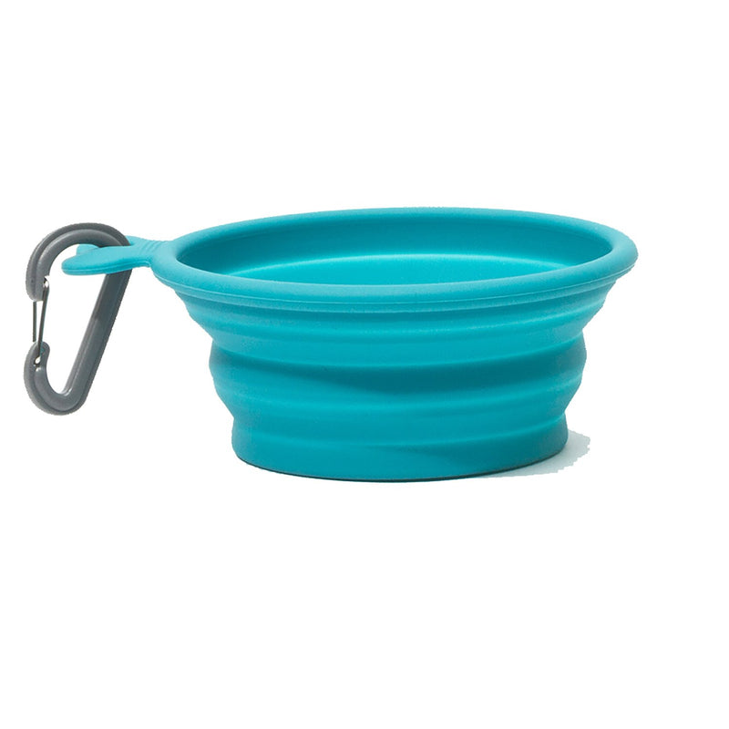 MESSY MUTTS COLLAPSIBLE BOWL 3 CUP BLUE-Four Muddy Paws