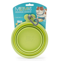 MESSY MUTTS COLLAPSIBLE BOWL 3 CUP GREEN-Four Muddy Paws