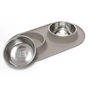MESSY MUTTS DOUBLE FEEDER 1.5 CUP GREY-Four Muddy Paws