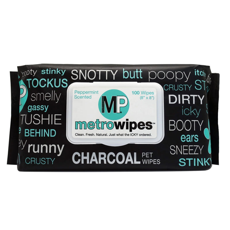METRO WIPES CHARCOAL 100CT-Four Muddy Paws