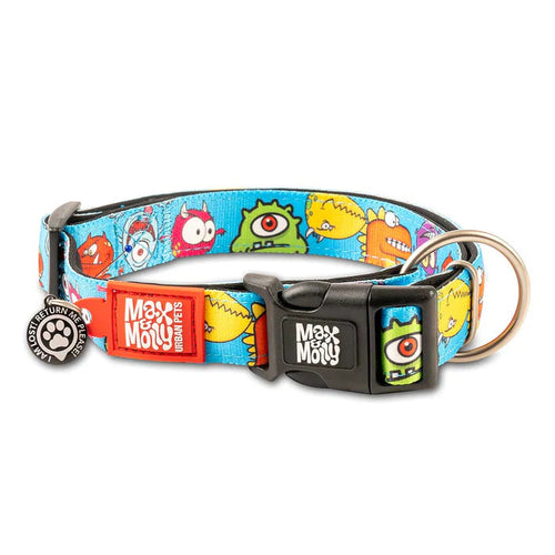 Max and Molly Dog Collar Little Monsters-Four Muddy Paws