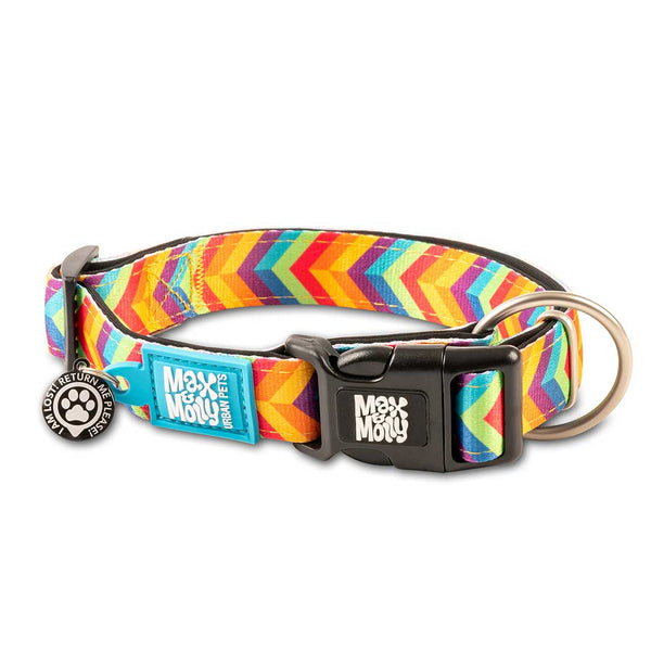 Max and Molly Dog Collar Summertime Med-Four Muddy Paws