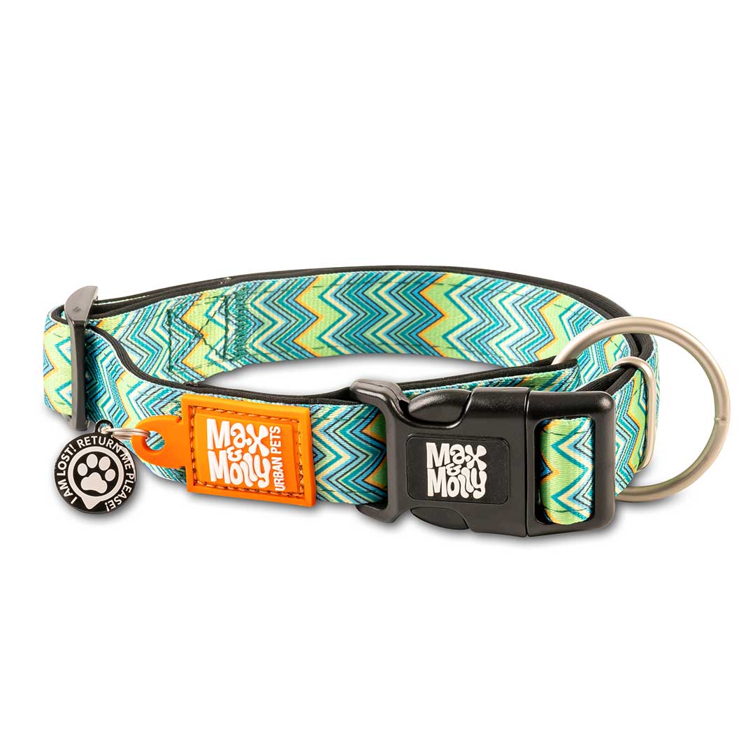 Max and Molly Dog Collar Vintage Med-Four Muddy Paws