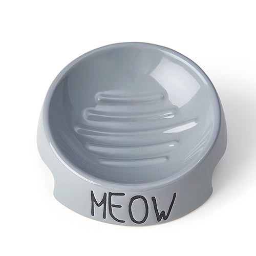 Meow 5" Inverted Bowl grey-Four Muddy Paws
