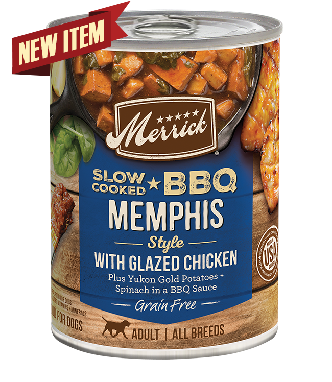 Merrick Slow Cooked BBQ Memphis Style Chicken Dog 12.7OZ-Four Muddy Paws