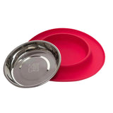 Messy Cats Silicone Feeder Medium Red-Four Muddy Paws