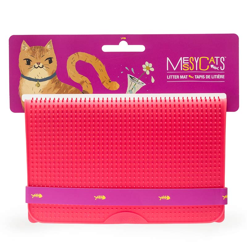 Messy Mutts Cat Litter Mat Red-Four Muddy Paws