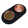 Messy Mutts Double Feeder 1.5 Cu Copper-Four Muddy Paws