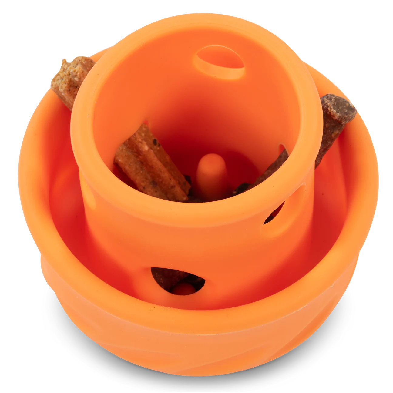 Messy Mutts Puzzle N Play Mushroom Toy 1.4 cup Orange-Four Muddy Paws