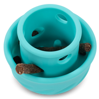 Messy Mutts Puzzle N Play Mushroom Toy 1.4 cup Teal-Four Muddy Paws