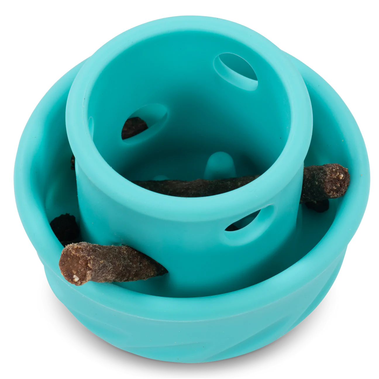 Messy Mutts Puzzle N Play Mushroom Toy 1.4 cup Teal-Four Muddy Paws