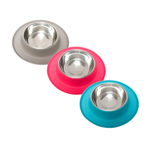 Messy Mutts Silicone Feeder 1.5 Cup Red-Four Muddy Paws