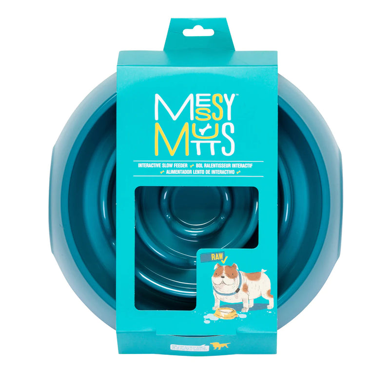 Messy Mutts Slow Feeder Blue 3 Cup-Four Muddy Paws