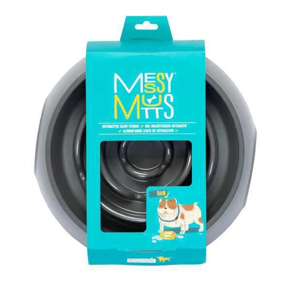 Messy Mutts Slow Feeder Grey 3 cup-Four Muddy Paws