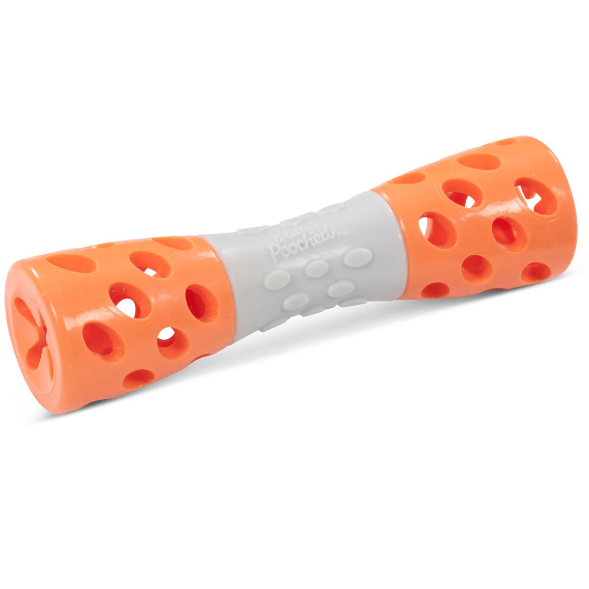 Messy Mutts Toss N Stuff Hourglass Toy 7" Orange-Four Muddy Paws