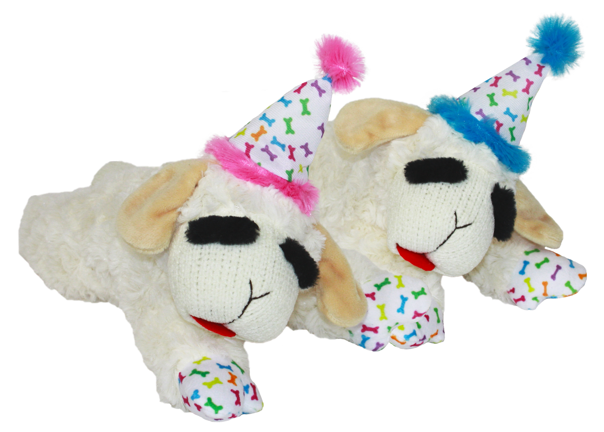 Multipet Dog Lamb Chop With Bday Hat 10.5"-Four Muddy Paws