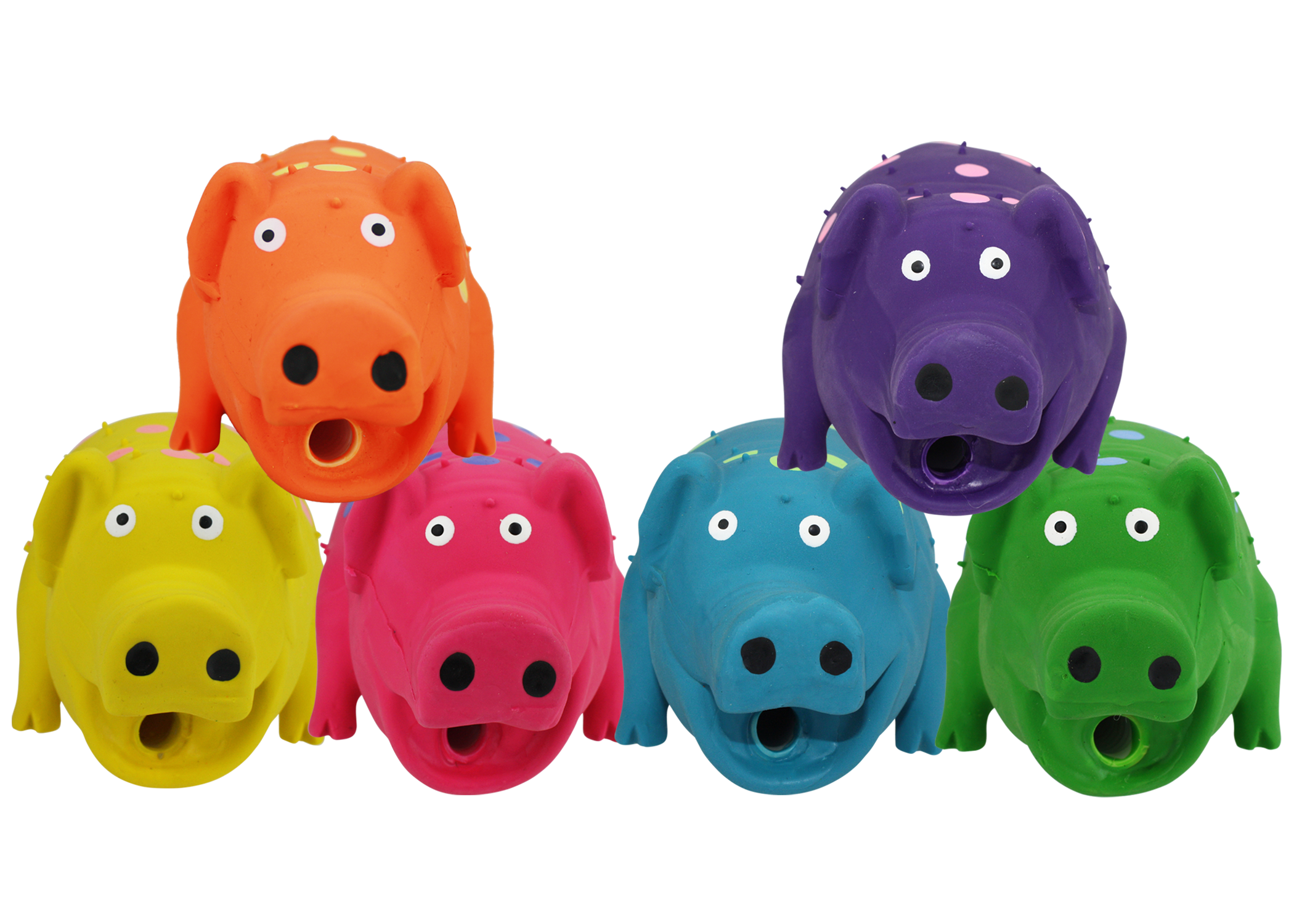 Mutlipet Dog Globlets Pig Toy Assorted-Four Muddy Paws