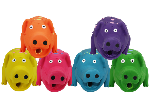 Mutlipet Dog Globlets Pig Toy Assorted-Four Muddy Paws