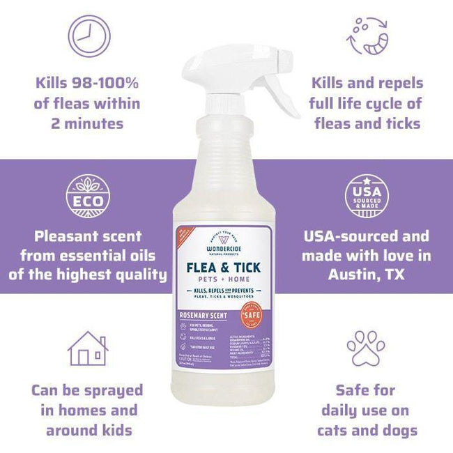 NATURAL FLEA & TICK CONTROL PEPPERMINT 32 OZ-Four Muddy Paws