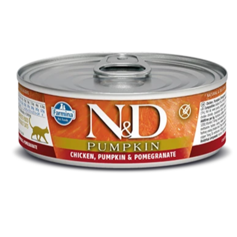 N&D PUMPKIN CAT CANNED FOOD CHICKEN, PUMPKIN, POMEGRANATE 2.8OZ-Four Muddy Paws
