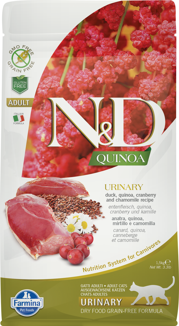 N&D QUINOA GRAIN FREE ADULT CAT DRY URINARY DUCK 11lb-Four Muddy Paws