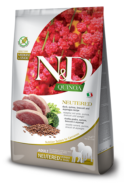 N&D Quinoa Dog Neuter Duck 26.4lbs-Four Muddy Paws