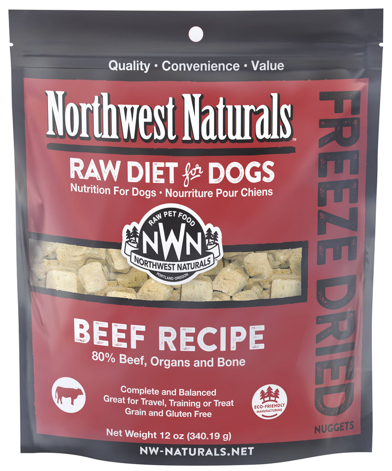 NORTHWEST NATURALS FREEZE DRIED DOG BEEF NUGGETS 12OZ-Four Muddy Paws