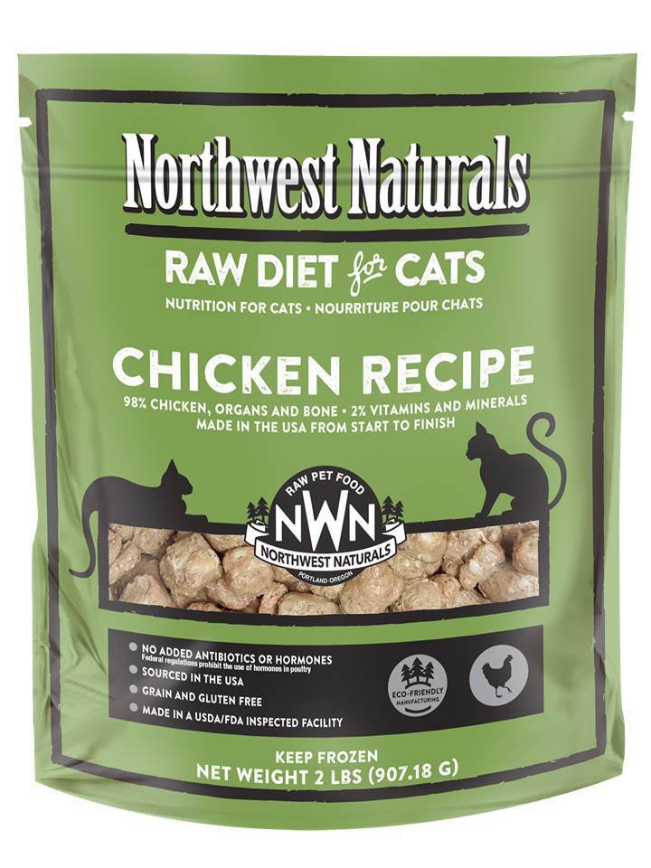 NORTHWEST NATURALS FROZEN CAT CHICKEN NIBBLES 2LB-Four Muddy Paws