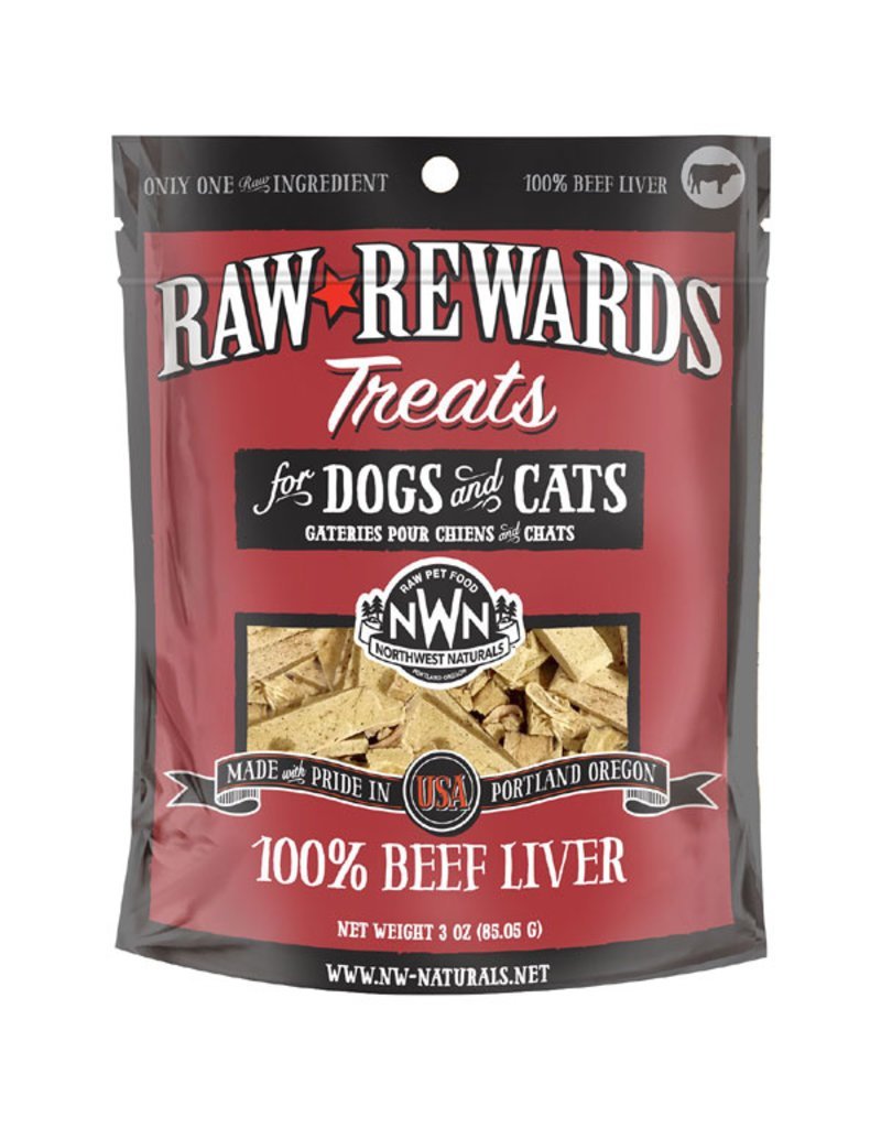 NORTHWEST NATURALS RAW REWARDS FREEZE DRIED BEEF LIVER TREATS 3oz-Four Muddy Paws