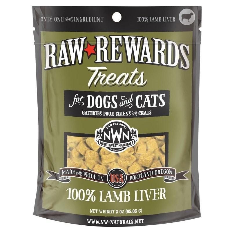 NORTHWEST NATURALS RAW REWARDS FREEZE DRIED LAMB LIVER TREATS 3oz-Four Muddy Paws