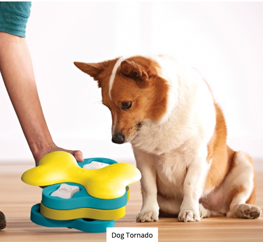 Nina Ottosson Dog Tornado Blue/Yellow Level 2-Four Muddy Paws