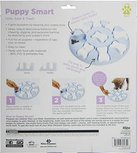 Nina Ottosson Puppy Smart Treat Puzzle Blue Level 1-Four Muddy Paws