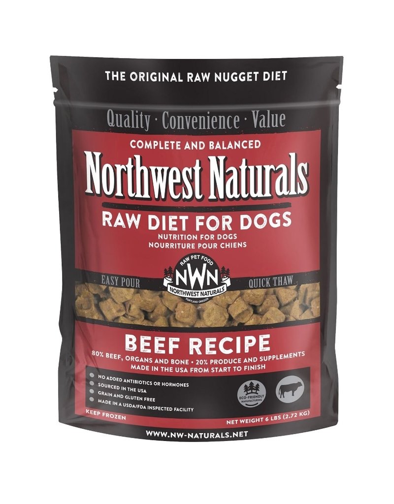 Northwest Naturals Frozen Beef Nuggets 6LB-Four Muddy Paws