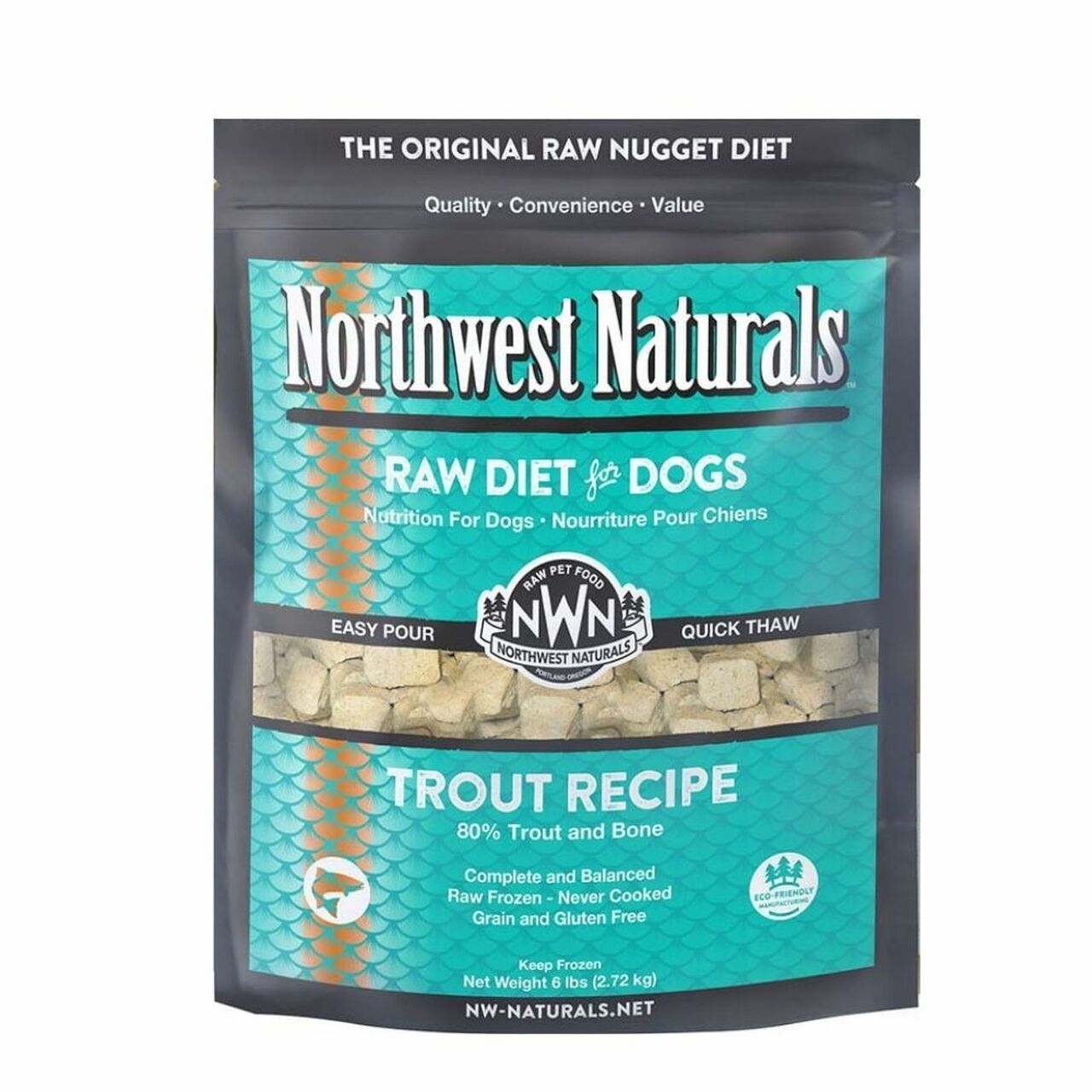 Northwest Naturals Frozen Trout Nuggets 6LB-Four Muddy Paws