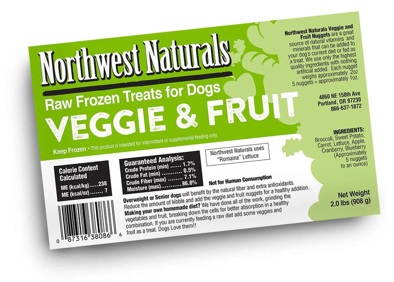 Northwest Naturals Nuggets Fruit/Veg 2lb-Four Muddy Paws